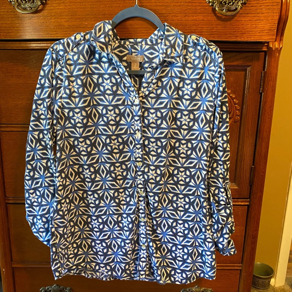 Chico’s button down blouse Size 2